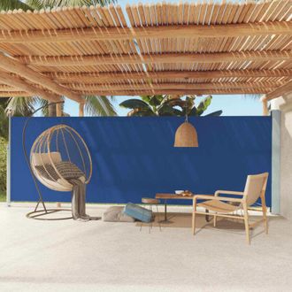 vidaXL Toldo Lateral Retr&aacute;ctil De Jard&iacute;n Azul 180x600 Cm Vidaxl