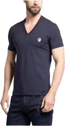 Dolce & Gabbana T-shirt met ronde hals - Heren - T-shirts - Blauw - M - Katoen - Tops