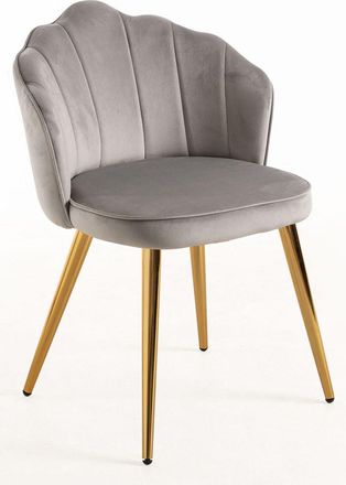 Regalos Miguel Sillas Comedor - Silla Blume Gold Terciopelo - Gris