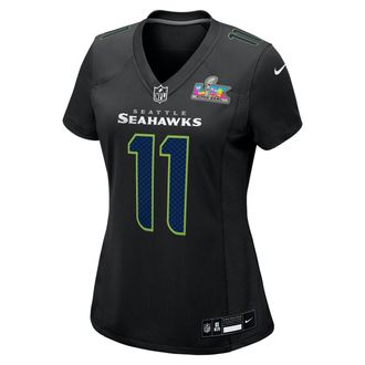 Nike Jaxon Smith-Njigba Seattle Seahawks Super Bowl LX Nike Womens NFL Game Fashion Jersey in Black | 22NW00AF78-KJ9