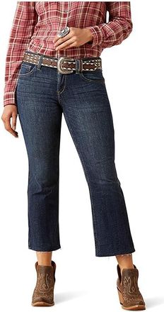 Ariat Perfect Rise Lucy Kick Flare Jeans Womens Jeans Rascal : 31 R, Cotton/Denim/Lycra