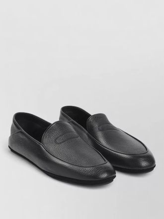 John Lobb textured finish round toe mens loafers