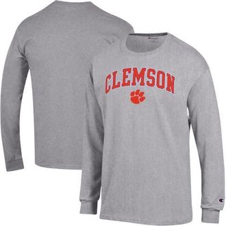 Champion Mens Champion Heather Gray Clemson Tigers Arch Over Logo Long Sleeve T-Shirt at Nordstrom, Size Xx-Large