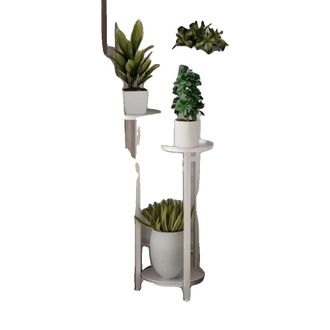 OEM Soporte Para Plantas De Interior, Dise&ntilde;o Moderno, Varios Niveles, Blanco - 80 Cm