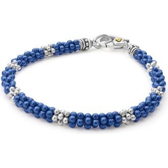 Lagos Blue Caviar Rope Bracelet in Ultramarine at Nordstrom, Size 7