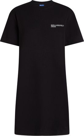 Karl Lagerfeld T-shirtjurk met logoprint - Zwart
