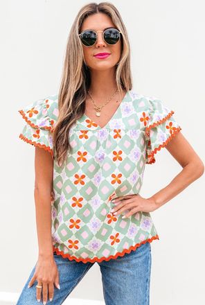 Azura Exchange Bloemenprint Golvende Blouse