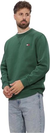 Tommy Jeans TJM REG Badge Crew EXT - Heren - Sweatshirts & Hoodies - Groen - Maat: M