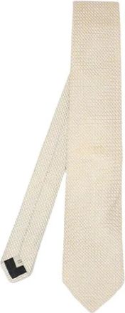 Burberry Pre-owned Accessories, male, Yellow, Size: ONE SIZE Pre-owned Silk Tie