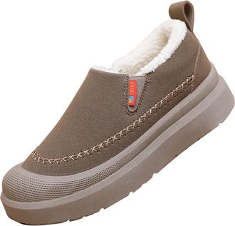 Generic Khaki Ladies Knit Socks Boots with Thick Sole Comfortable Versatile Elastic Style Thick Heel Mid Heel for Winter Wear