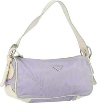 Prada Pre-owned Nylon Schoudertas - Dames - Vintage Schoudertas - Paars - ONE Size - Nylon - Vintage