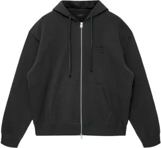 AllSaints Xander Cotton Zip-Up Hoodie in Carter Grey at Nordstrom, Size Xx-Large