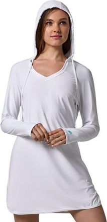 Coolibar Seacoast Hooded Cover-Up Dress, UPF 50+ Sun Protection in White at Nordstrom, Size X-Large