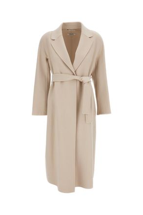 Max Mara Beige Notched Lapel Trench Coat