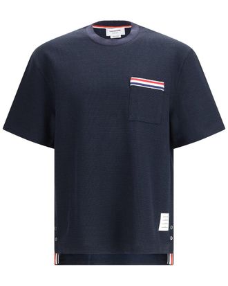 Thom Browne Linen-Blend Polo Shirt