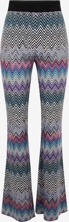 Missoni Ausgestellte Jacquard-Strickhose mit Fischgrat-Muster