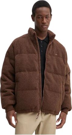 Levi's Jassen, Heren, Bruin, M, Leer, Donsjack