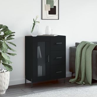 vidaXL Aparador De Madera De Ingenier&iacute;a Negro 69,5x34x90 Cm Vidaxl