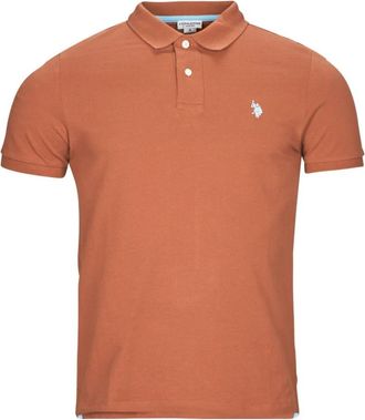 U.S.Polo Association Polo Shirt met Korte Mouwen van Katoen - Heren - Polos - Bruin - L - Katoen - Tops