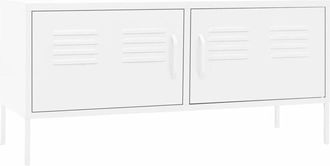 vidaXL Vidaxl - Mueble para tv de acero blanco 105x35x50 cm