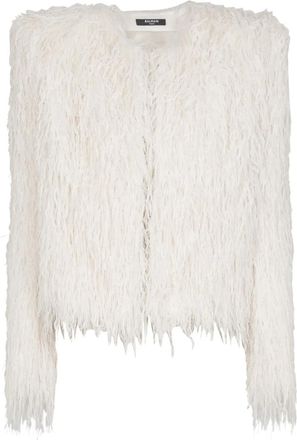 Balmain Giacca con frange - Bianco