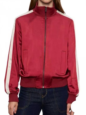 Sanctuary Satin Track Jacket In Crimson
