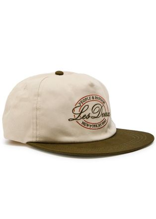 Les Deux Glen Embroidered Twill cap - Ivory - One Size