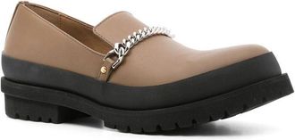 Stella McCartney Womens Brown Vegan Leather Slip-On Loafers