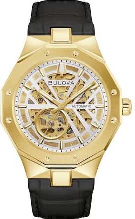 Bulova Prestige Automatic Skeleton Dial Mens Watch 97A206