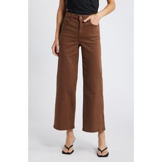 Hidden Jeans High Waist Wide Leg Jeans in Brown at Nordstrom, Size 25