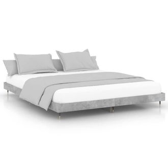 Berkfield Home Bed Frame Concrete Grey 120x200 cm Engineered Wood | Size: Small Double