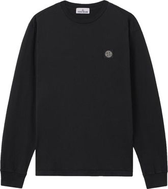 Stone Island COMPASS BADGE 2100031 L/S TEE Size: 3XL, colour: BLACK