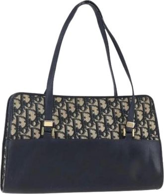 Dior Pre-owned Shoulder Bags, female, Multicolor, Size: ONE SIZE Pre-owned Vintage Trotter Canvas Hand Bag