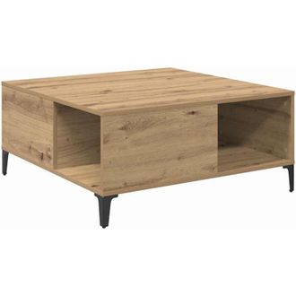 vidaXL Coffee Table Artisan Oak 80 x 80 x 36.5 cm Engineered Wood vidaXL