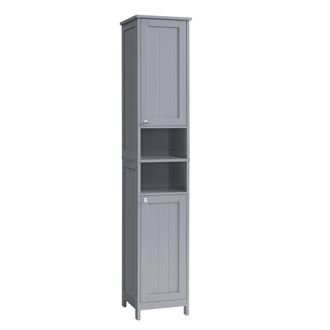 Vasagle Armario del ba&ntilde;o de 30 x 60 x 170 cm de color gris paloma