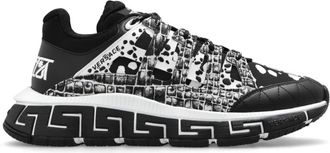 Versace Trigreca sneakers - Heren - Sneakers - Zwart - 43 EU - Leer - Schoenen