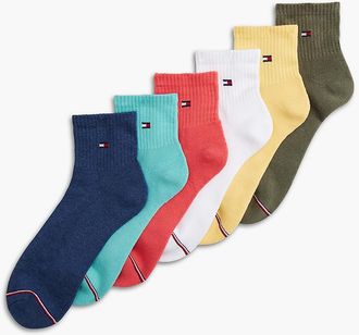 Tommy Hilfiger Mens Quarter-Top Sock 6-Pack - Multi
