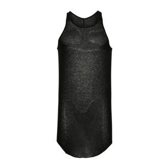 Rick Owens Sleeveless Tops, male, Black, M, Basic Rib Tank 09