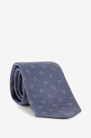 Brioni Krawatte aus Seide mit Fischgrat-Textur und Rechteckmotiv