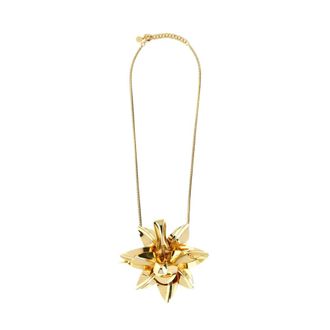 Paco Rabanne Necklaces, female, Yellow, Size: ONE SIZE Flower Pendant Necklace