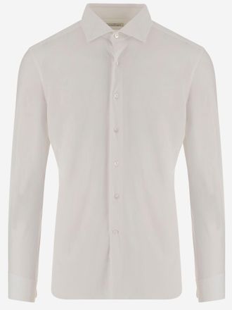 Alessandro Gherardi shirt met stretchjersey