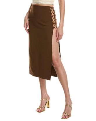 Michael Kors Barathea Wool-Blend Ring Skirt