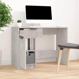 Berkfield Home Decorative Desk Concrete Grey 100x50x75 cm Engineered Wood | Size: 100 x 50 x 75 cm