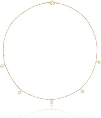 Lily & Roo Gold Five Pearl Drop Choker