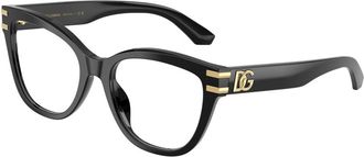 Dolce & Gabbana Stijlvolle Brillen - Dames - Brillen - Zwart - 53 MM - Accessoires