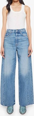 Mother Pipe Dream Button Sneak Barrel Leg Jeans In Folk Star