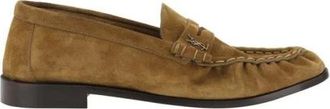 Saint Laurent Loafers, male, Brown, Size: 9 1/2 US Suede Penny Loafers