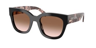 Prada PR C04SF Asian Fit 28F90P Womens Sunglasses Black Size 53