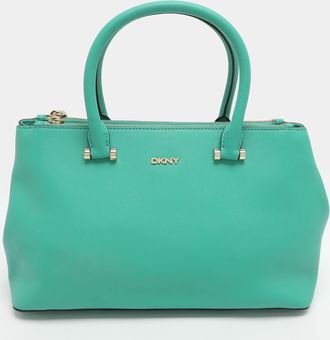 DKNY Dkny Bryant Park Green Saffiano Leather Tote