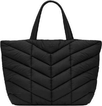 Saint Laurent Chevron Quilted Puffer Tote Bag
